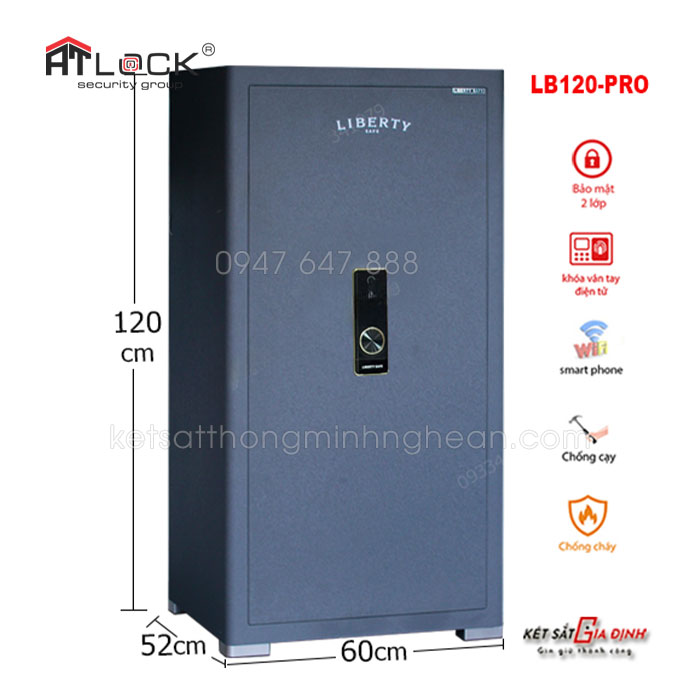Két sắt Liberty LB120-PRO vân tay mã số tích hợp App điện thoại thông minh