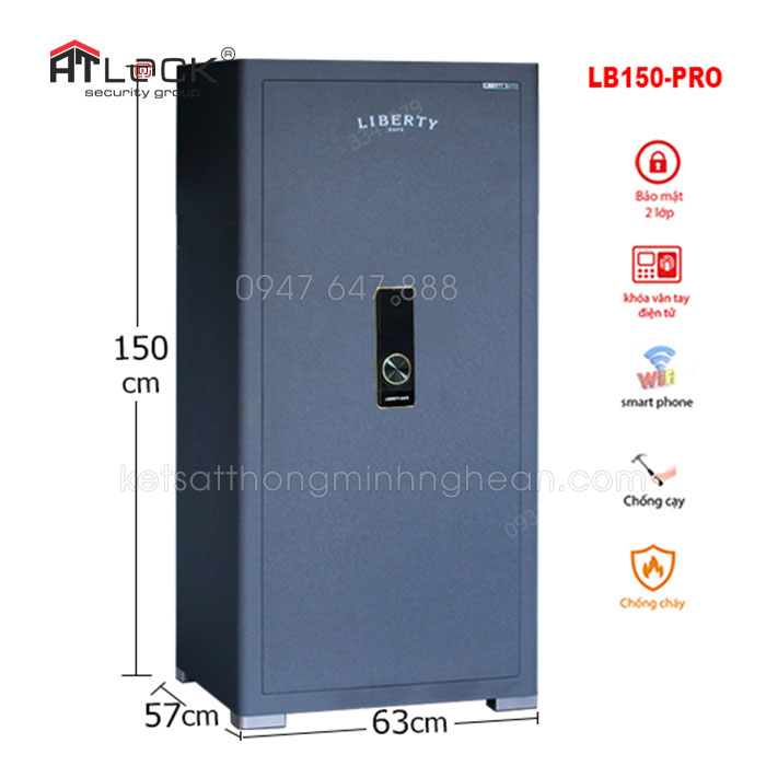 Két sắt Liberty LB150-PRO vân tay mã số tích hợp App điện thoại thông minh