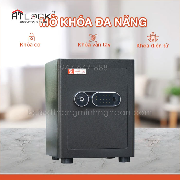 Két sắt siêu cường Việt Tiệp SC55VTDT khóa vân tay điện tử